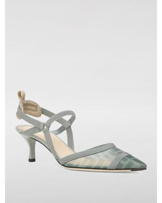 Zapatos De Tacón Mujer Fendi de color Natural