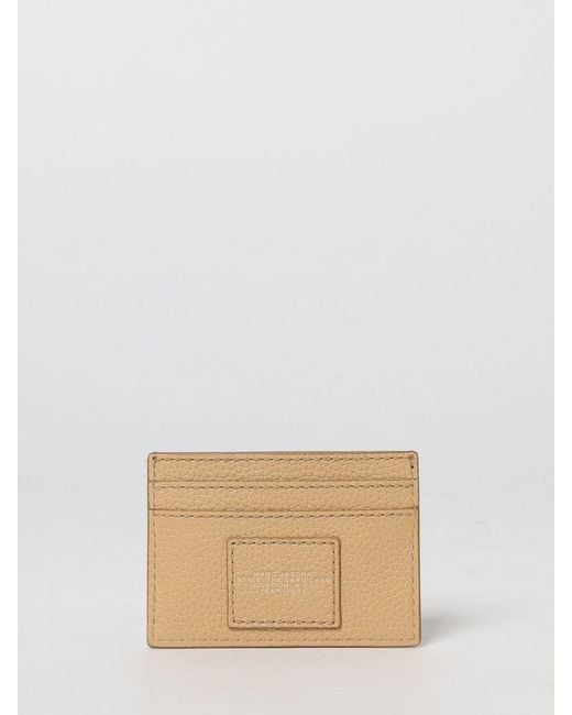 Marc Jacobs Natural The Card Case Grained Leather Card Holder
