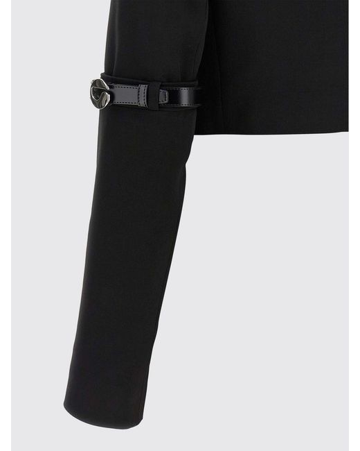 Coperni Black Virgin Wool Crop Blazer