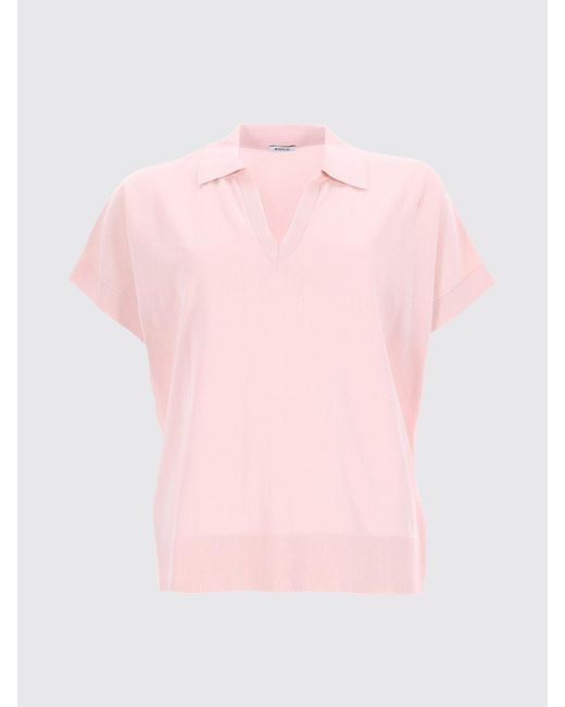 Polo De Punto De Algodón Aspesi de color Pink