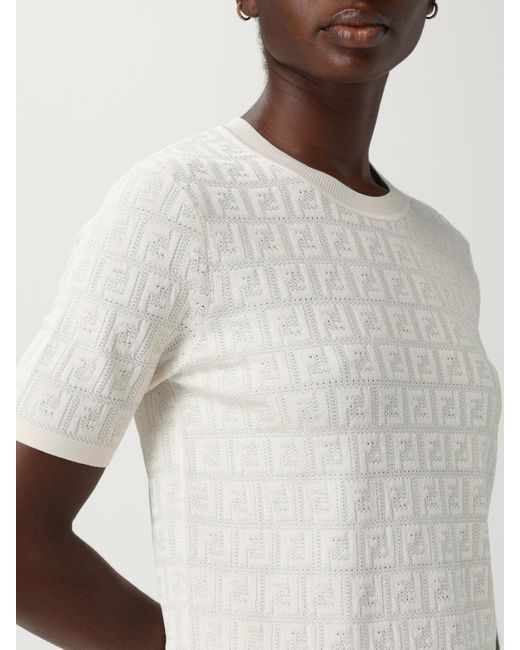 Camiseta Mujer Fendi de color Natural