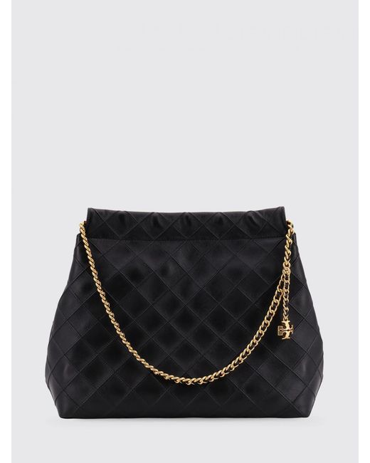 Tory Burch Black Fleming Diamond Quilted Leather Bag