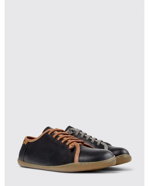 Camper Black Twins Leather Sneakers for men