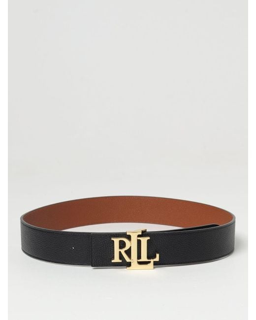 Cintura reversibile in pelle a grana di Polo Ralph Lauren in Gray