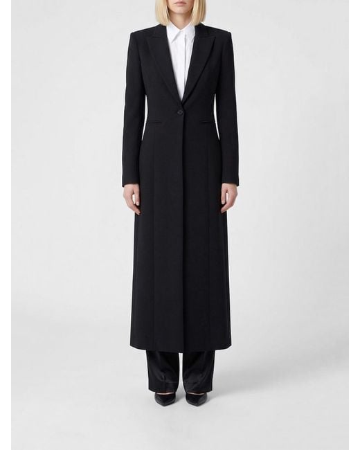 Patrizia Pepe Blue Single-Breasted Coat