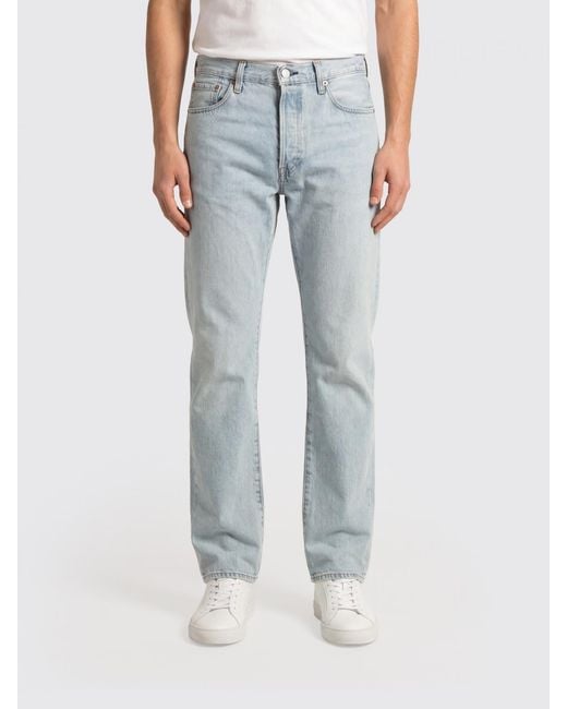Levi's Blue 501 Cotton Denim Jeans for men
