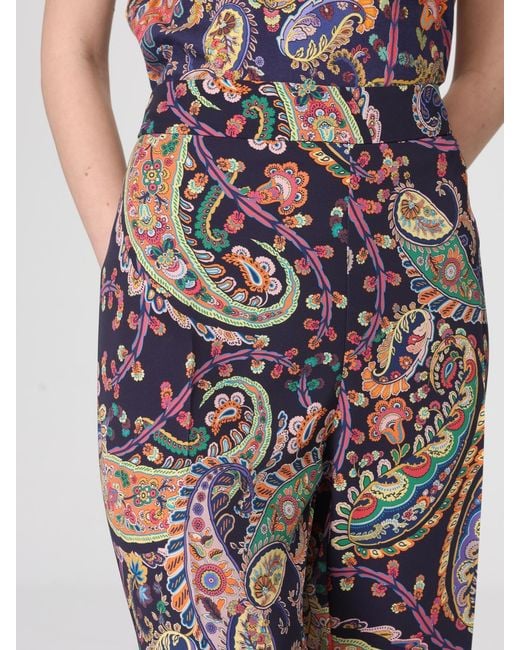 Etro Multicolor Paisley Straight Trousers