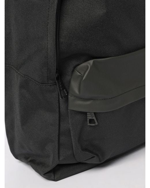 EA7 Black Polyester Backpack With Printed Logo for men