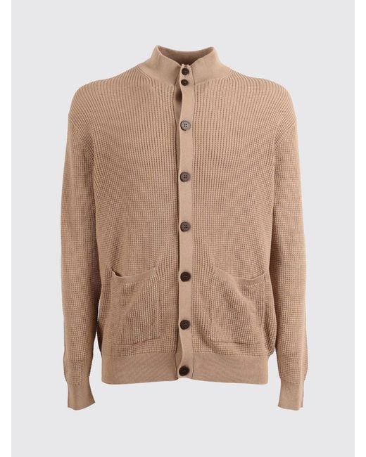 Ballantyne Blue Cotton Button-Up Cardigan for men
