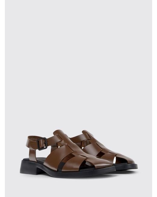 Camper White Dana Leather Sandal