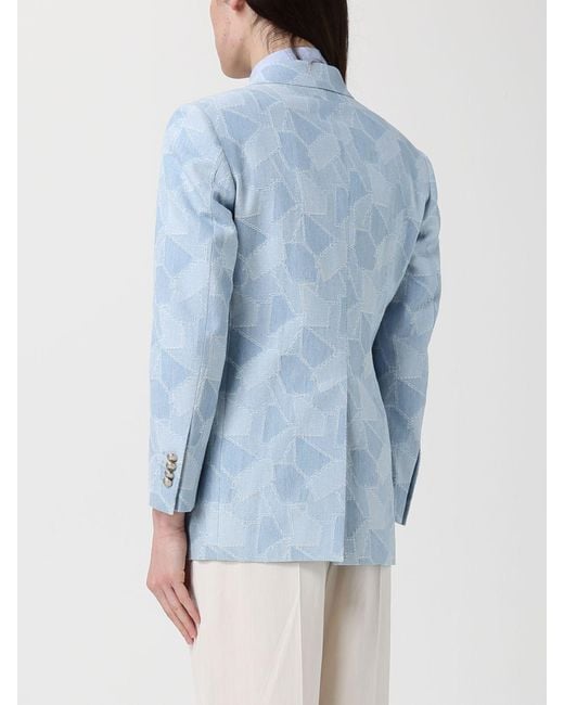 Tagliatore Blue Double-Breasted Blazer