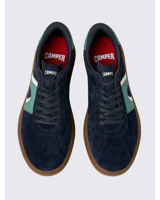 Camper Blue Pelotas Soller Suede Sneakers for men