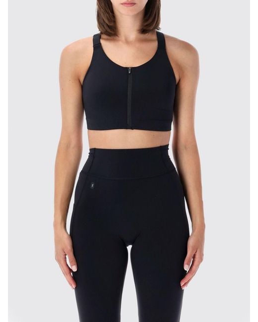 On Shoes Blue Cropped Zip-Up Sports Top