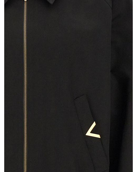 Valentino Black Cotton Shirt Jacket for men