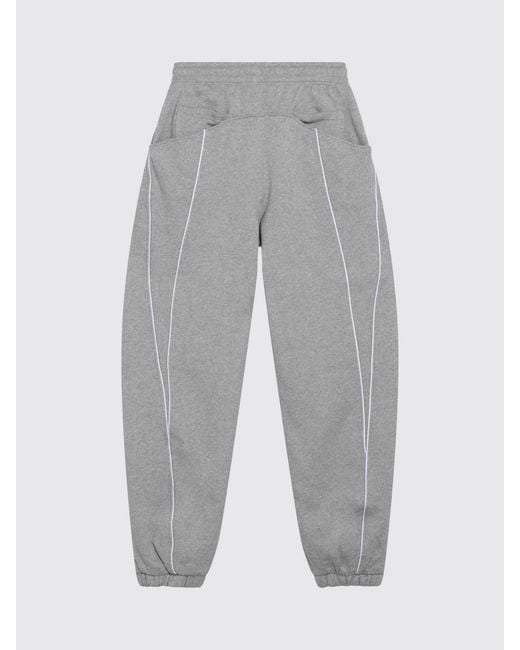 The Attico Gray Jersey Jogging Trousers With Elasticated Waist And Embroidered Logo