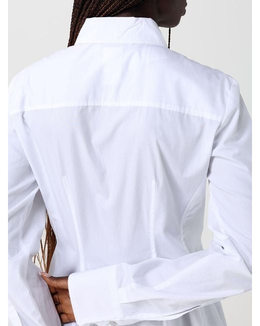 Sportmax White Cotton Poplin Shirt