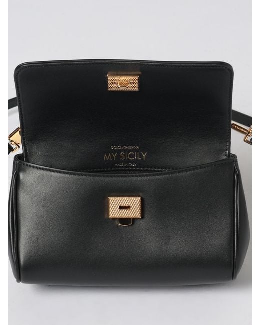 Dolce & Gabbana Black Dolce &Amp Gabbana My Sicily Leather Bag