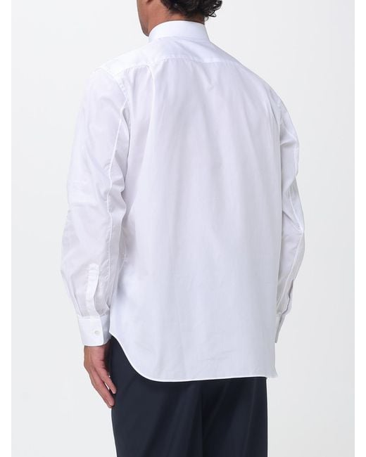 Comme des Garçons White Comme Des Gar&Ccedil	Ons Cotton Poplin Shirt With French Collar And Logo for men