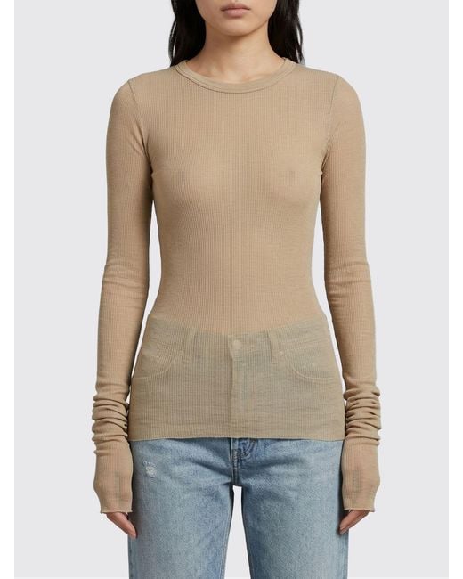 Rick Owens Blue Silk And Viscose Knit Top