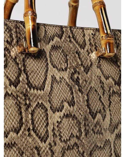 Liu Jo Brown Python Print Faux Leather Bag