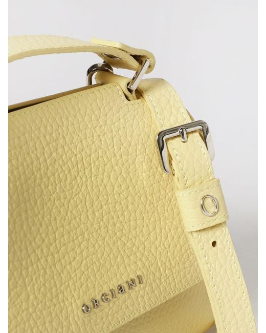 Orciani Natural Sveva Soft Mini Hammered Leather Bag