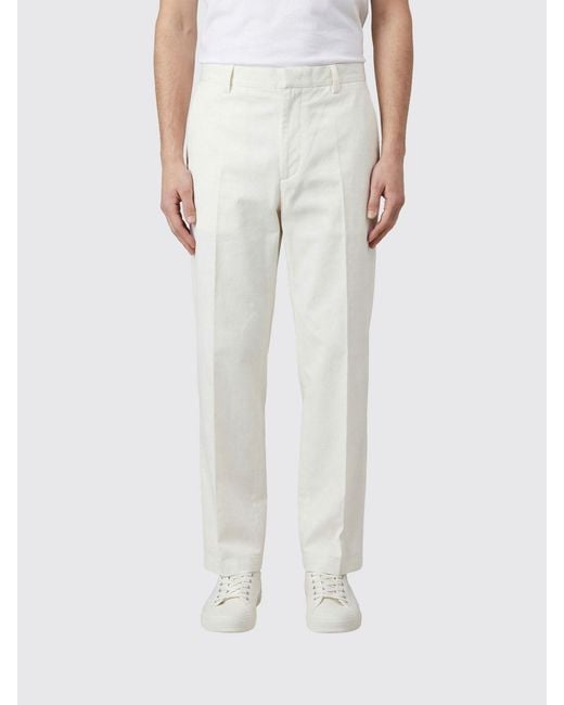 Jil Sander White Cotton Chino Trousers for men
