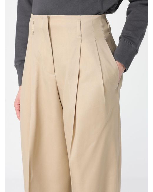 Golden Goose Deluxe Brand Natural Tailored Wide Leg Trousers