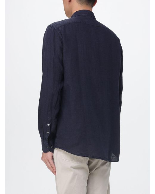 Brooksfield Blue Casual Linen Shirt for men