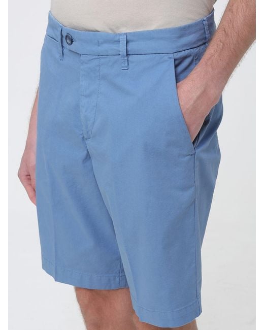 Re-hash Blue Bernini Linen Cotton Shorts for men