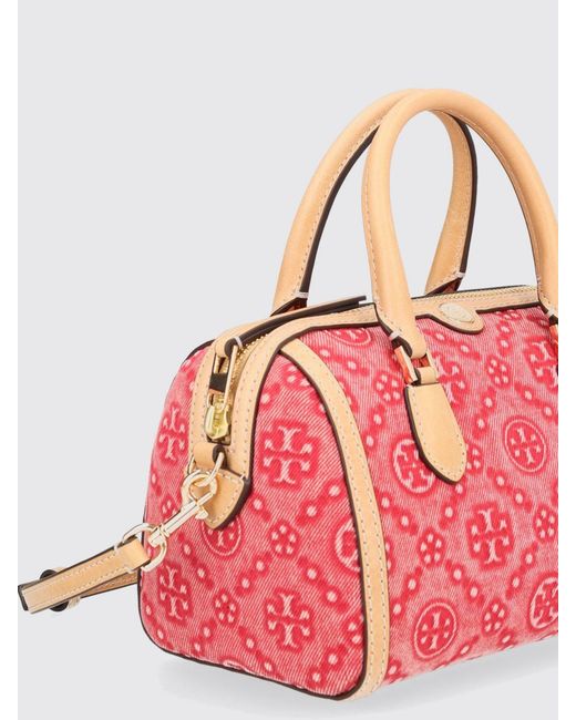 Tory Burch Pink T Monogram Cotton Bag