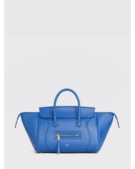 Céline Blue Small Luggage Handbag
