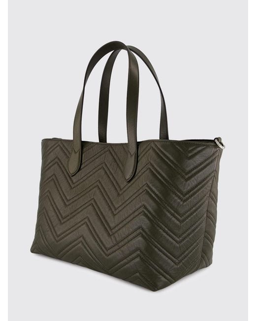 Gucci Black Chevron Calfskin Shoulder Bag