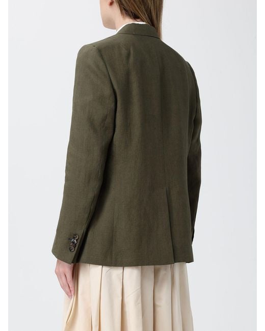 Paul Smith Green Single Breasted Linen Blazer