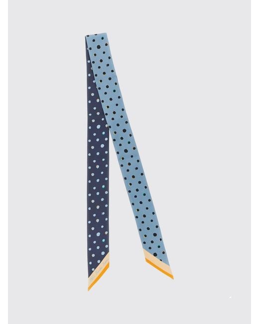 Bandeau De Seda Con Lunares Biselados Fendi de color Blue