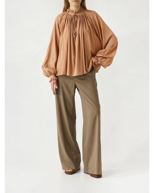 PT Torino Natural Virgin Wool Palazzo Trousers
