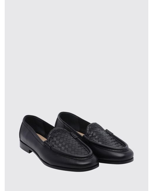 Bottega Veneta White Silenzio Intrecciato Lambskin Leather Loafers for men