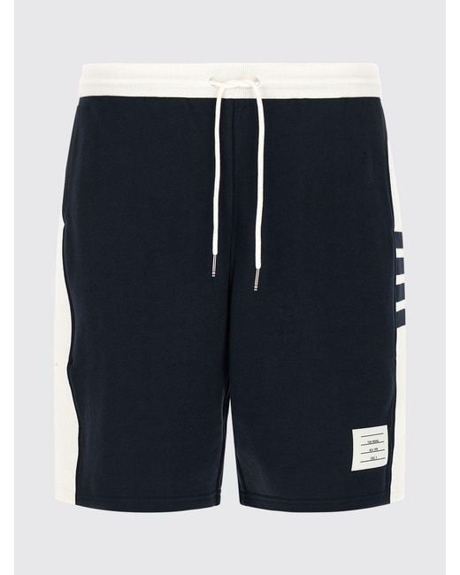 Thom Browne Blue Cotton Jogging Shorts for men