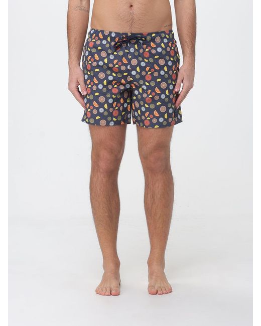 Colmar Blue Printed Polyester Boxer Swim Trunks for men
