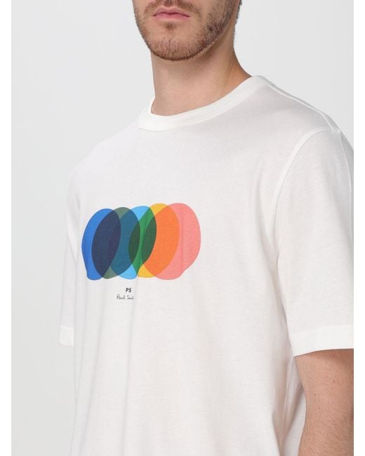 T-shirt in cotone organico di Paul Smith in White da Uomo
