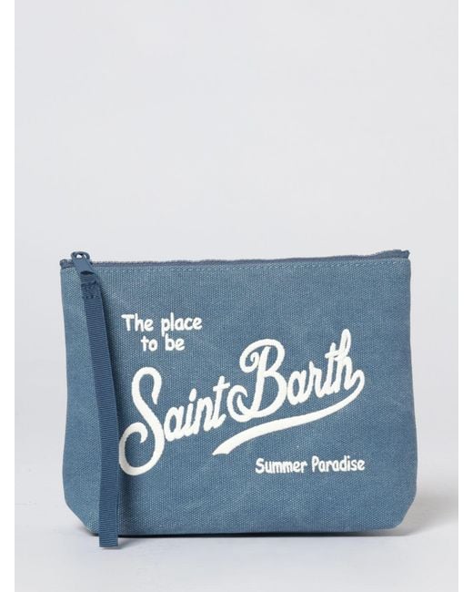 Mc2 Saint Barth Blue Cotton Blend Aline Pouch for men