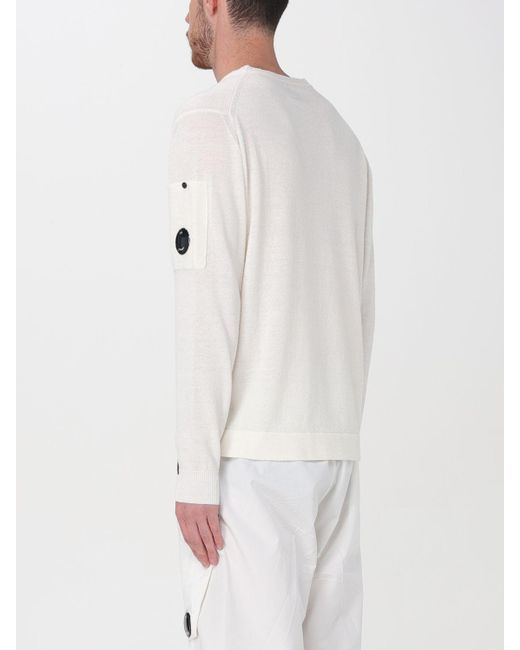 C P Company White Sweater for men