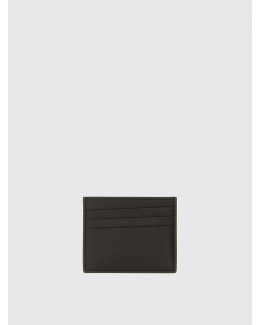 Brunello Cucinelli White Calfskin Leather Card Holder for men