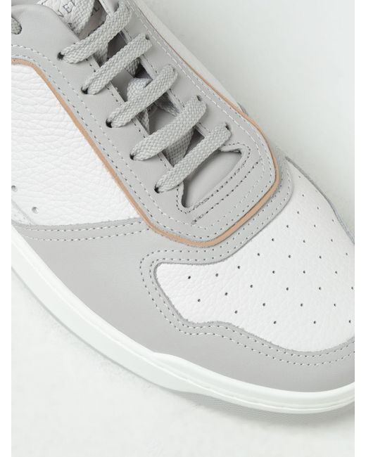 Bunnello Cucinelli Calfskin Basket Sneakers Brunello Cucinelli pour homme en coloris White