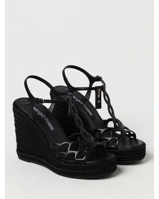 Sergio Rossi Black Wedge Shoes