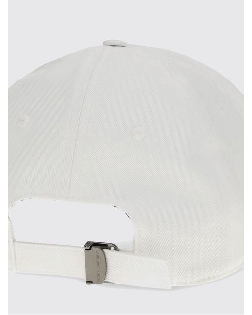 Dolce & Gabbana White Dolce &Amp Gabbana Cotton Twill Hat for men