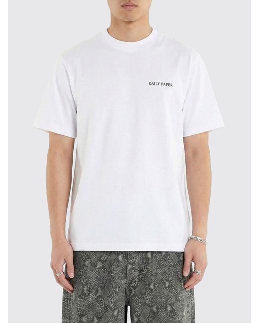 Daily Paper White Printed Cotton T-Shirt for men