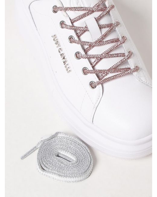 Just Cavalli Natural Rose Platform Sneakers