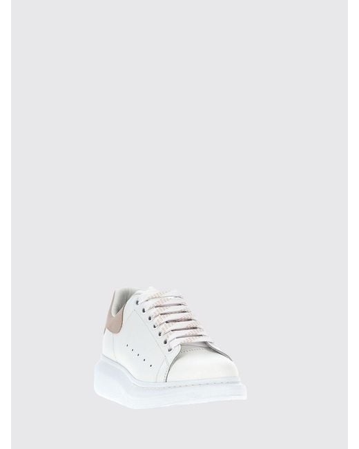 McQueen White Oversize Leather Sneakers