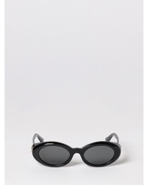Miu Miu White Oval Tortoiseshell Acetate Sunglasses