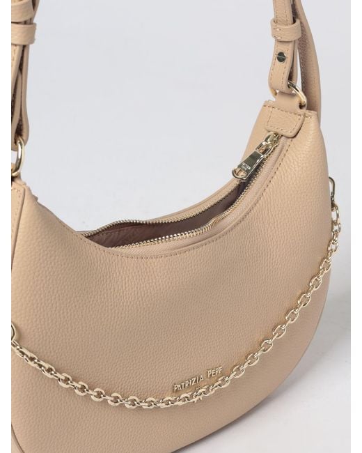 Patrizia Pepe White Grained Leather Bag